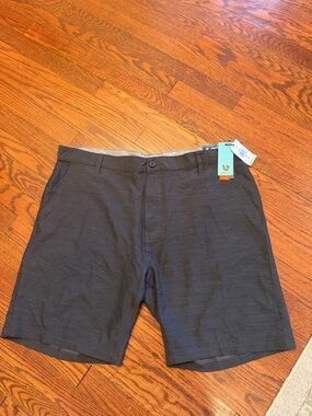 burnside Men's Charcoal Flat-Front Walk Shorts